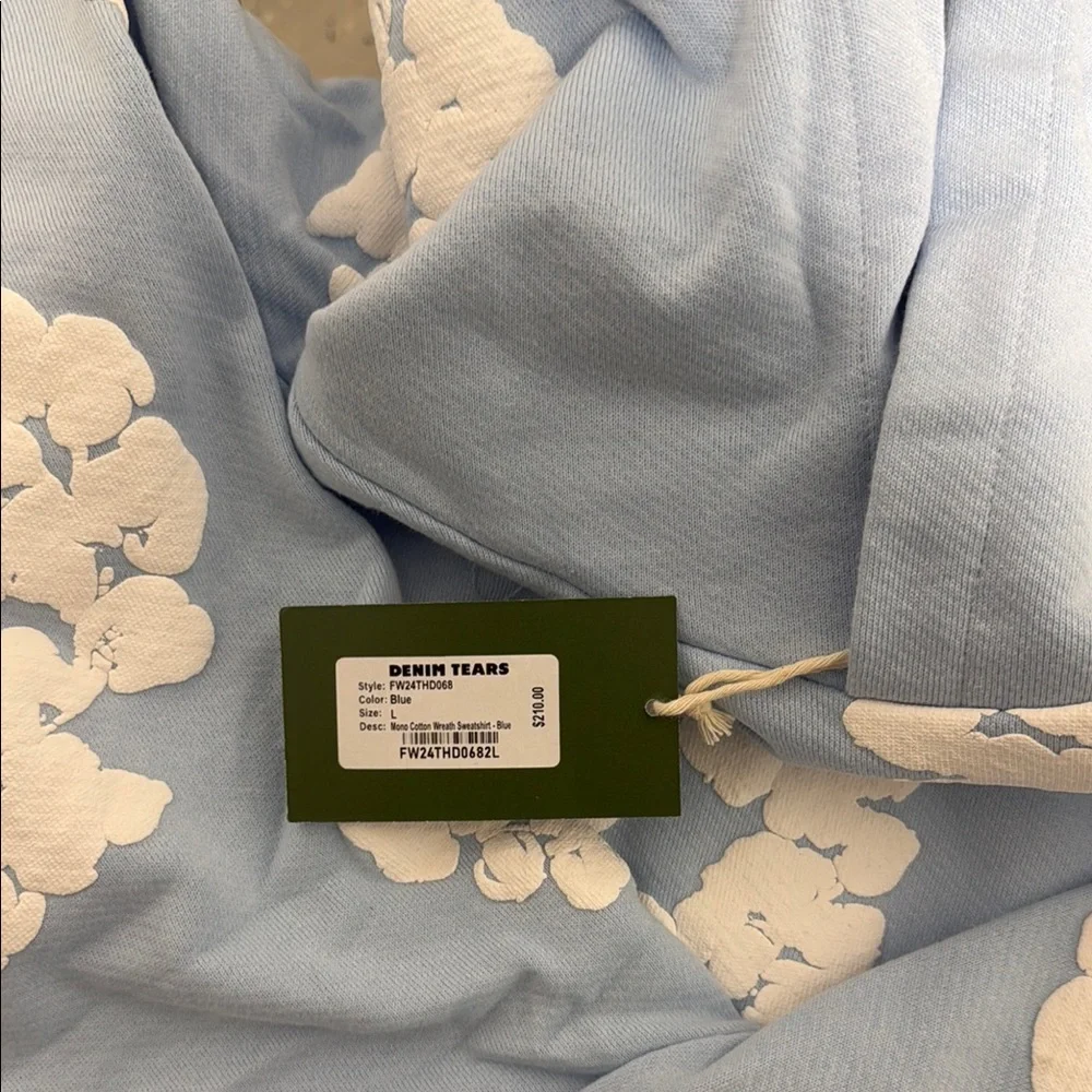 Denim Tears Powder blue hoodie